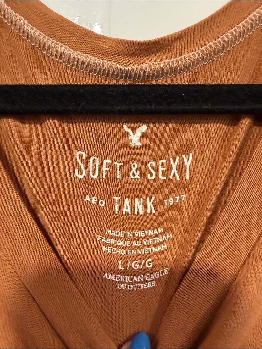 American Eagle soft and sexy Sleeveless Tank Top Camel Brown - Picture 2 of 3